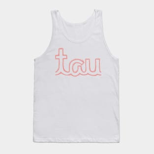 Tau Cursive Greek Letter Tank Top